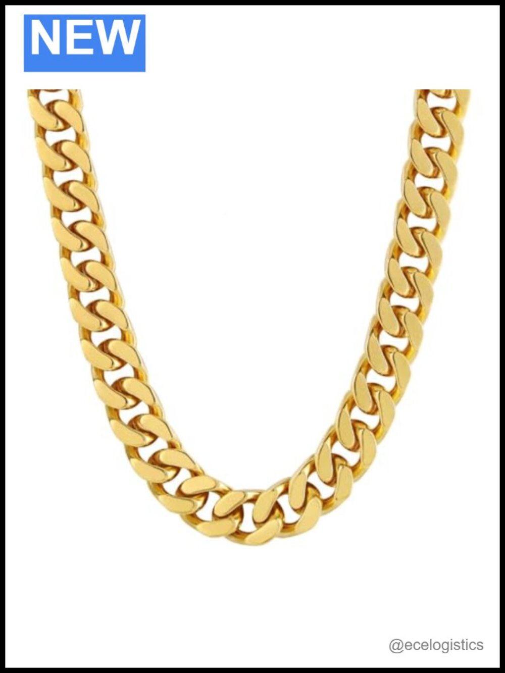 18K Gold Plated Cuban Link Chain Necklace